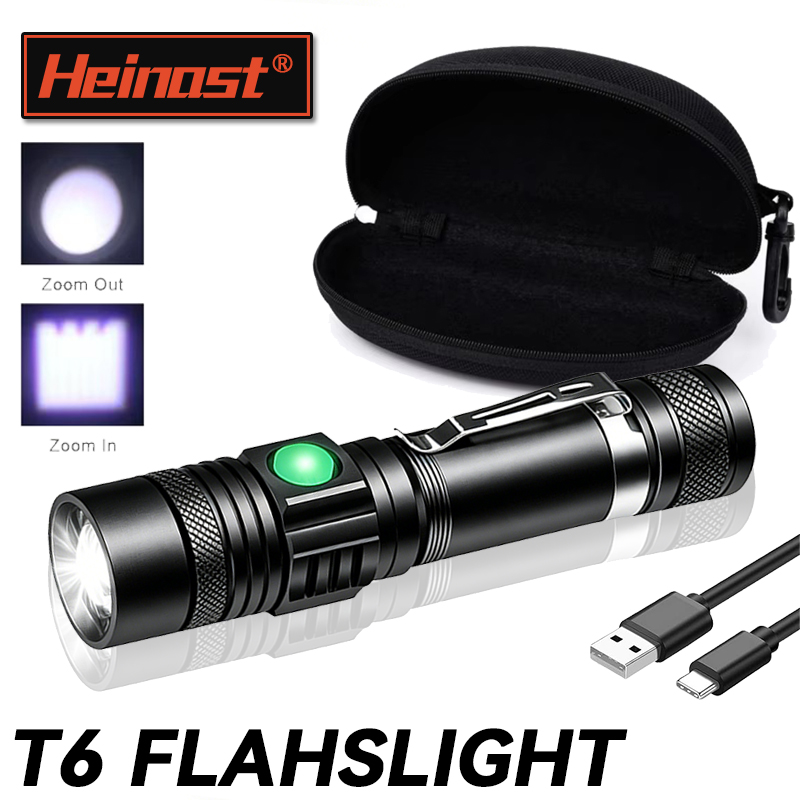 Outdoor Lighting Black - Перезаряжаемый светодиодный фонарь T6, фонарик с