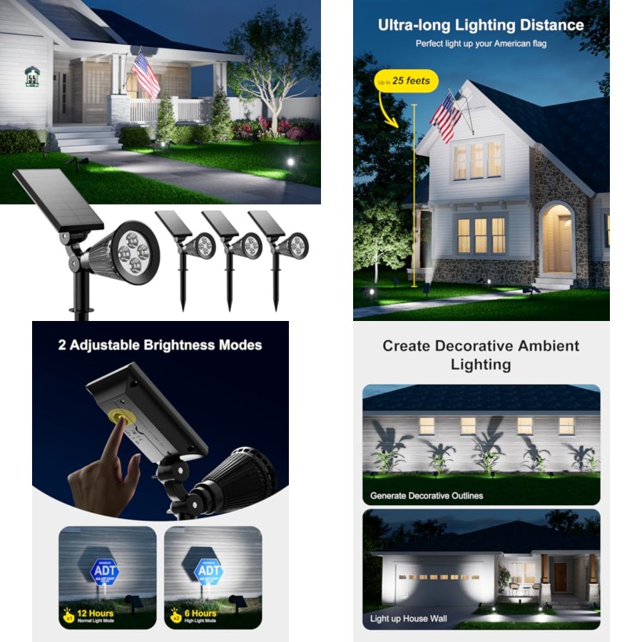 Солнечные прожекторы для улицы – обзор и цена Outdoor Lighting Waterproof